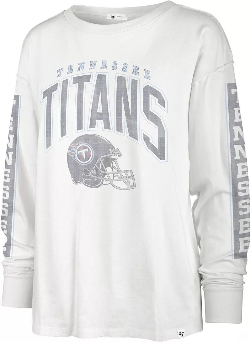

Женская белая футболка с длинным рукавом '47 Tennessee Titans Tomcat