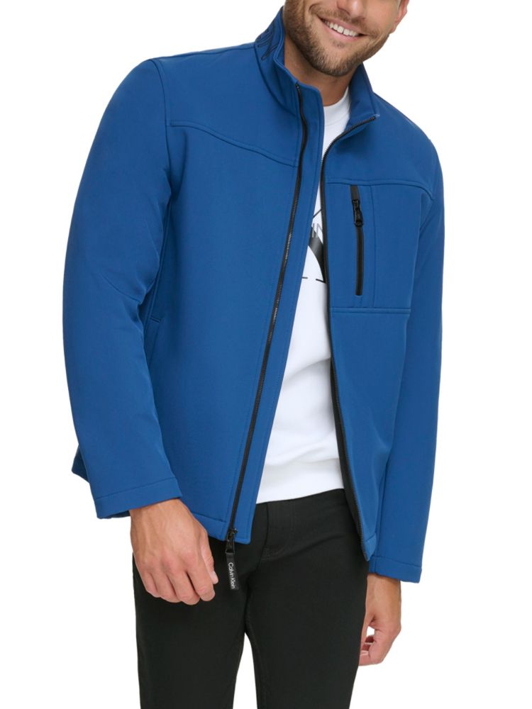 Куртка с воротником-стойкой Calvin Klein, цвет Blue Edge anti blue ray гидрогелевая пленка mosseller для motorola edge 30 neo