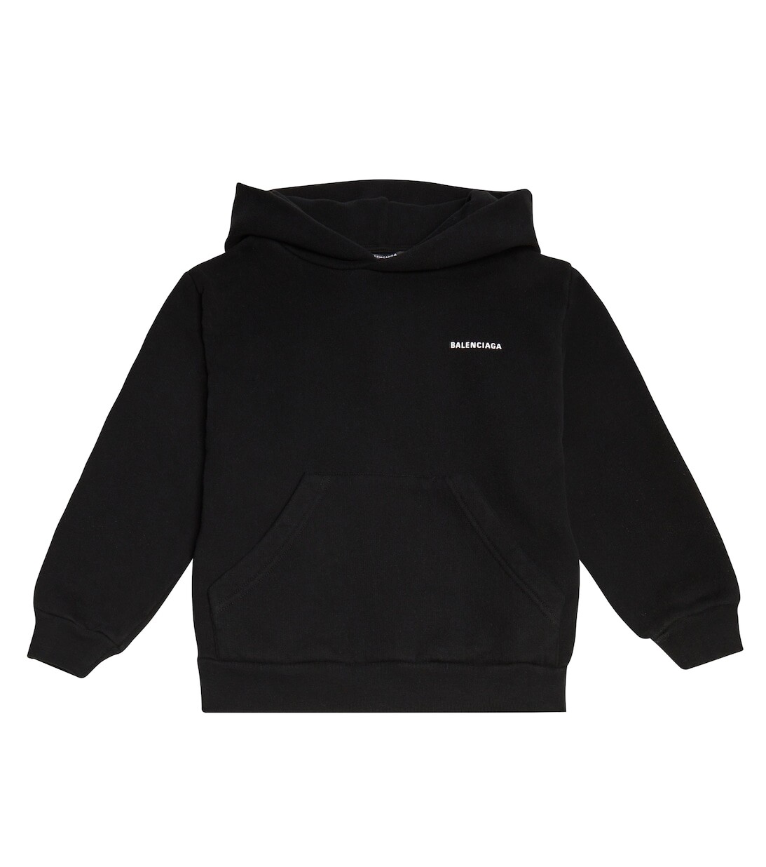 

Худи с логотипом из хлопка Balenciaga Kids, черный