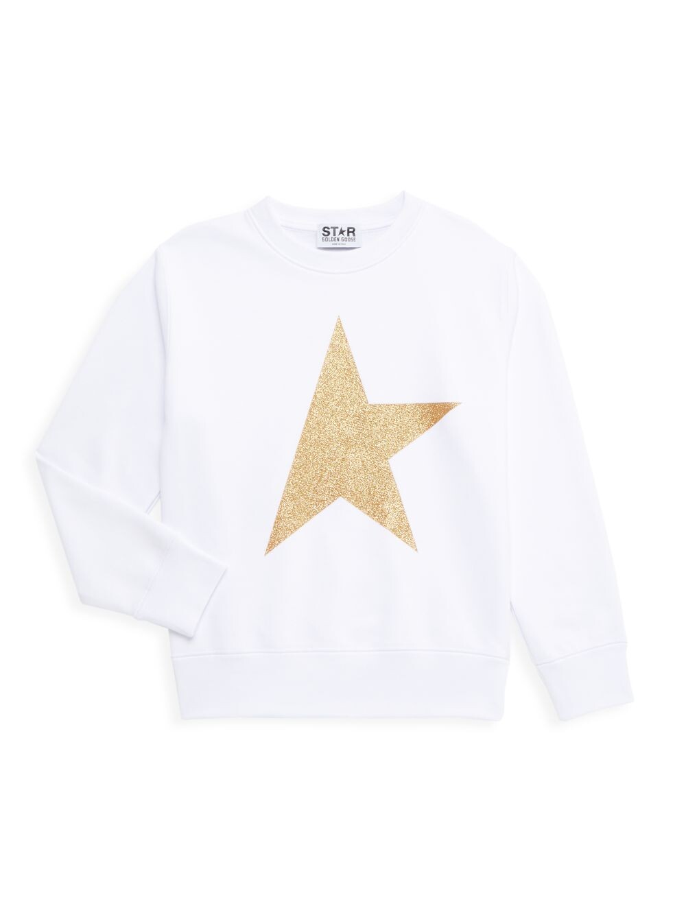 

Толстовка Little Kid's & Kid's Glittery Star с круглым вырезом Golden Goose, белый