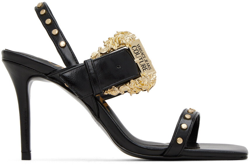 

Черные босоножки на каблуке Emily в стиле барокко Versace Jeans Couture