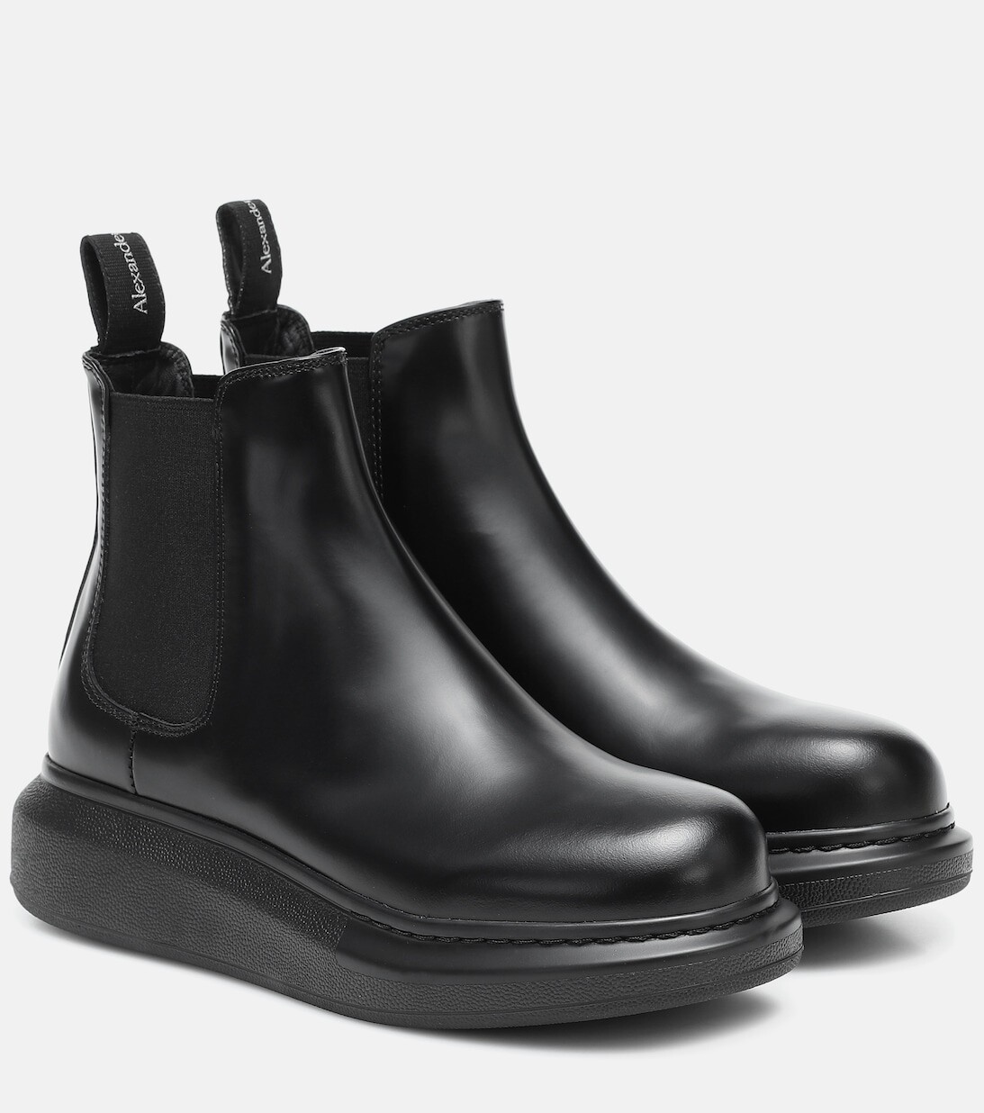 

Кожаные ботинки челси Alexander McQueen, черный