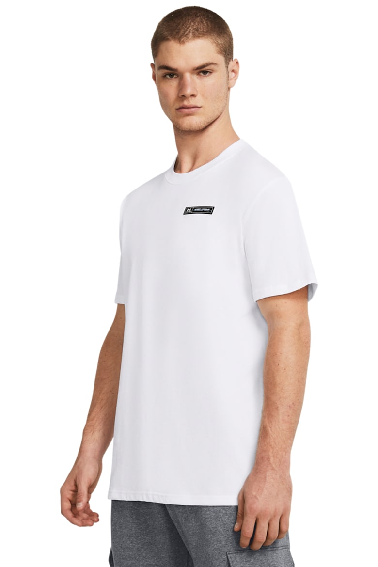 Хлопковая футболка с овальным вырезом Under Armour, белый хлопковая футболка с овальным вырезом under armour белый