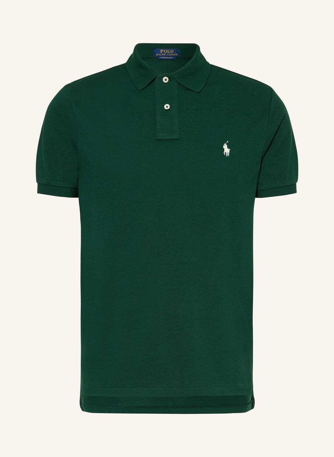 

Рубашка поло узкого кроя из пике на заказ POLO RALPH LAUREN, темно-зеленый
