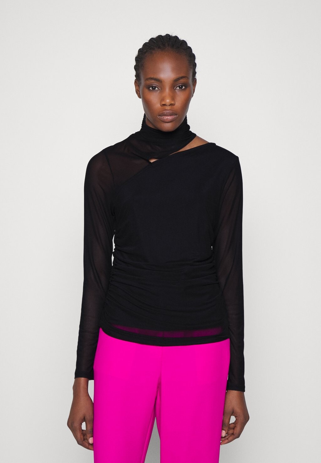 

Топ с длинными рукавами DKNY, черный