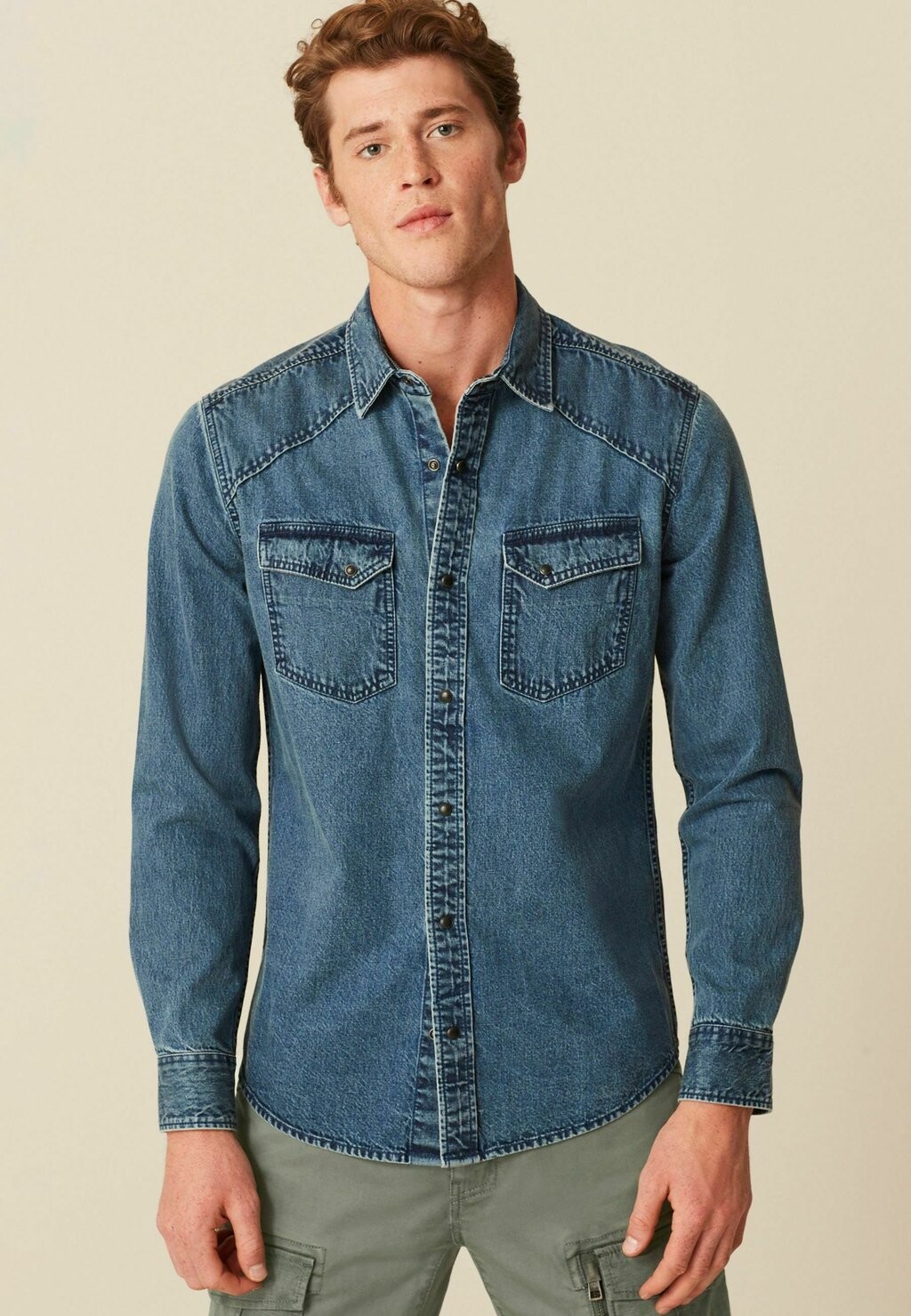 

Рубашка Twin Pocket Long Sleeve Next, синий