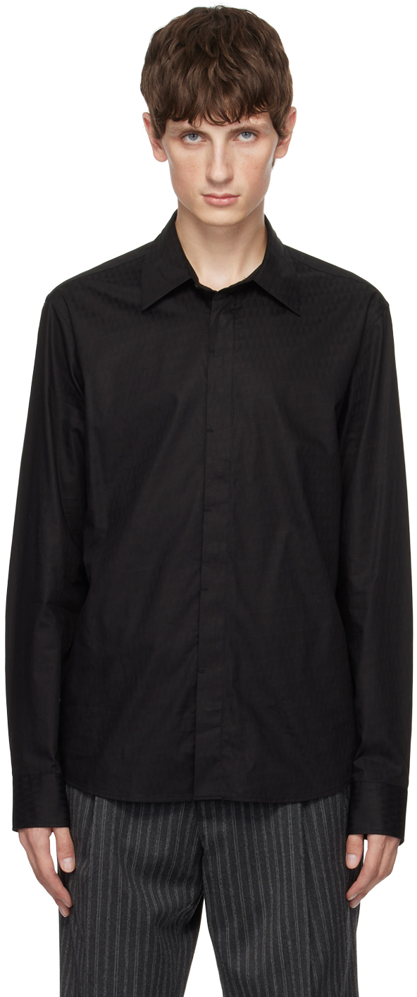 цена Черная рубашка из фаблона Tiger of Sweden