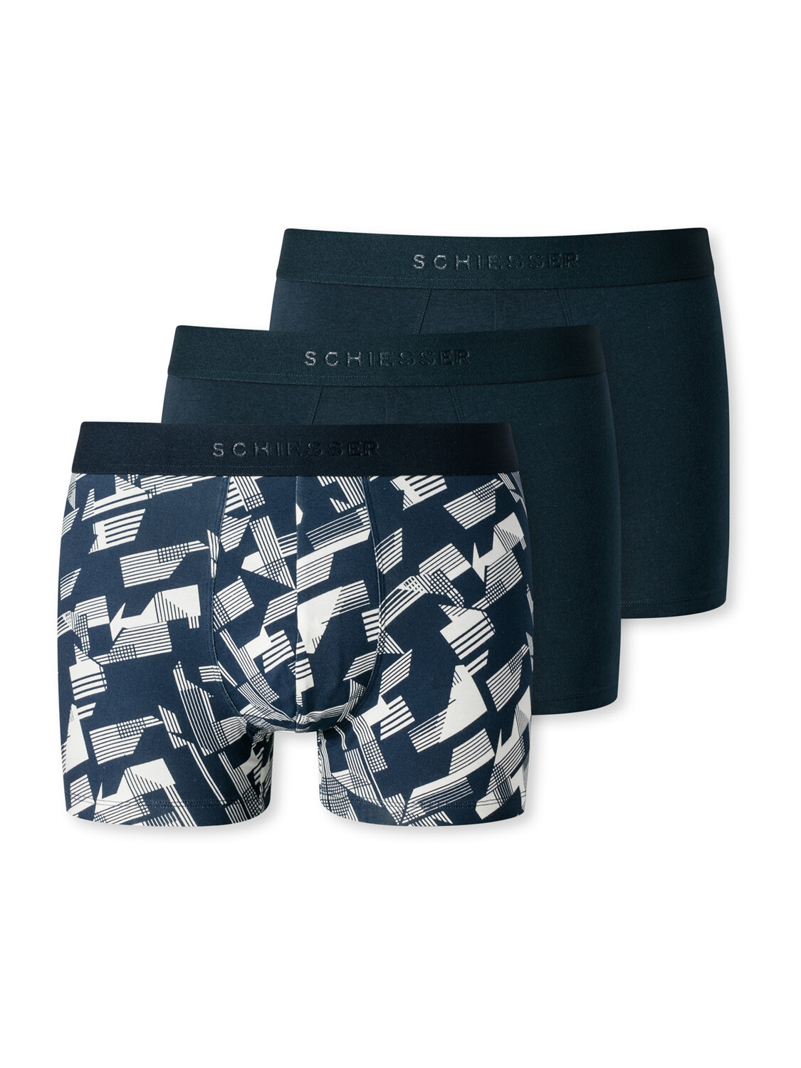 

Боксеры Schiesser Trunk 95/5 Organic Cotton, цвет dunkelblau, weiß