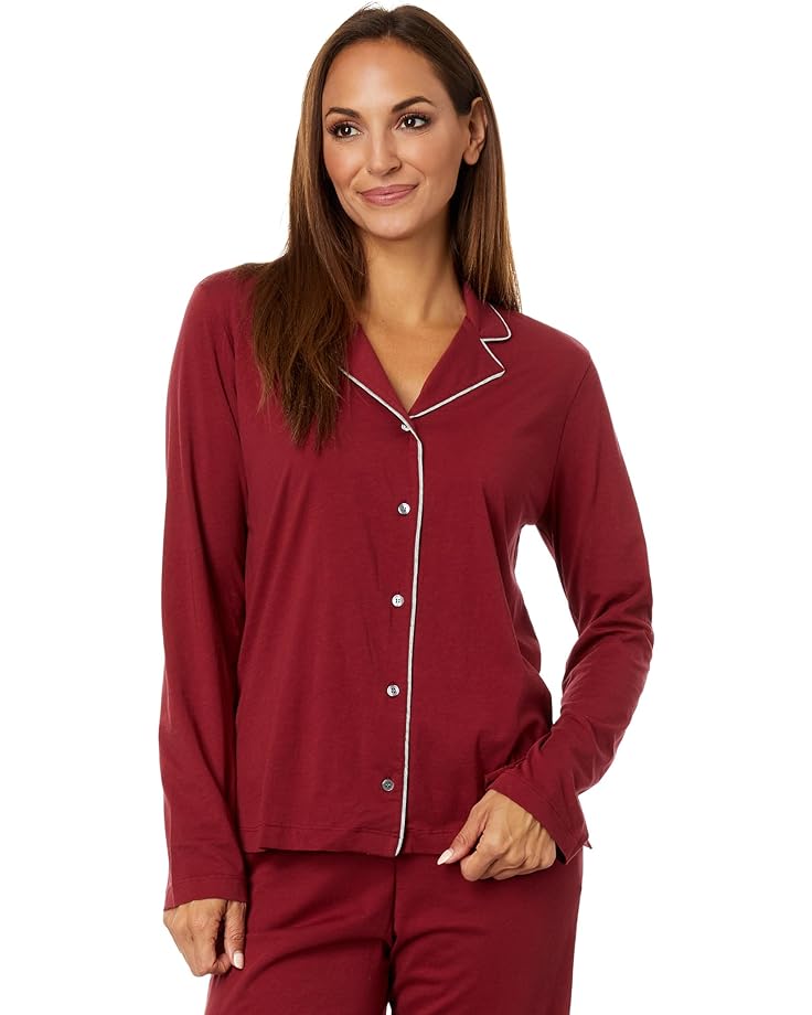 Пижамный комплект Skin Organic Pima Cotton Cayla Long PJ Set, цвет Deep Red