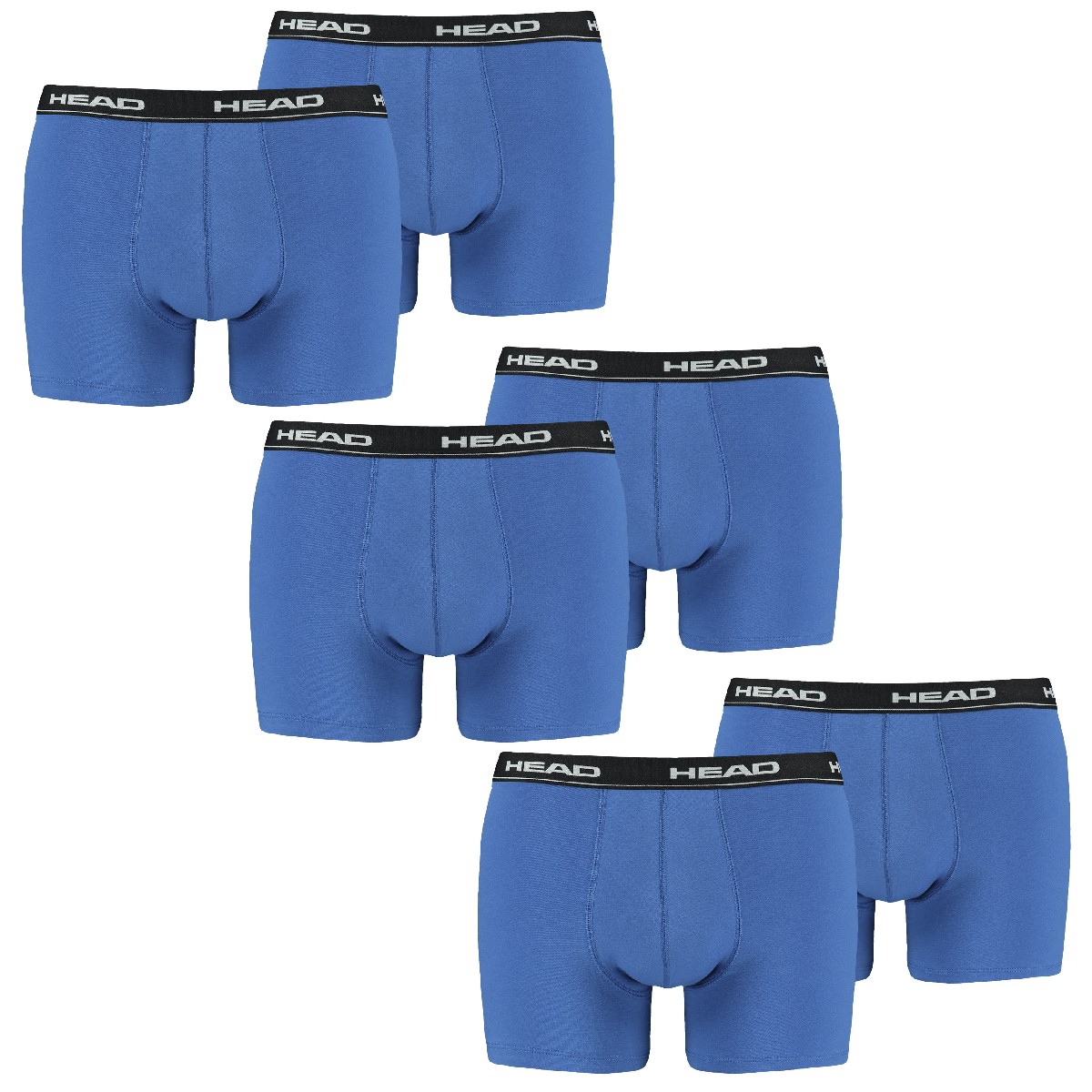Боксеры HEAD Boxershorts 6 шт, цвет 021 - blue / black цена и фото
