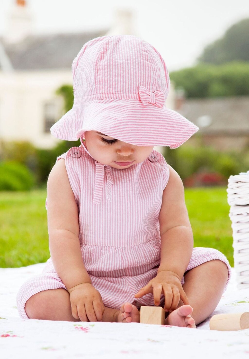 

Панама STRIPE FLOPPY SUN JoJo Maman Bébé, цвет pink