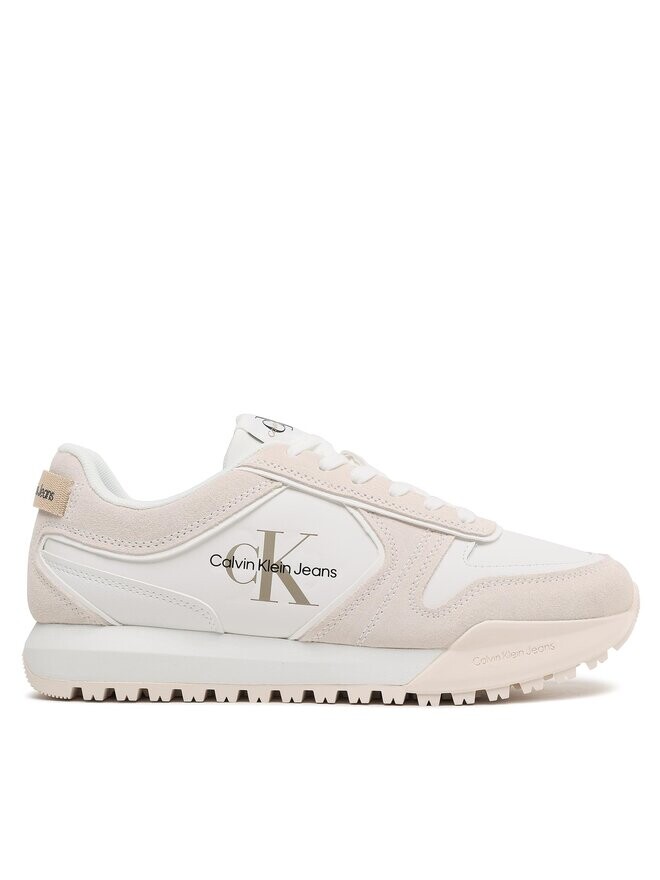 

Кроссовки Toothy Runner Irregular Lines YM0YM00624 Calvin Klein, бежевый/белый