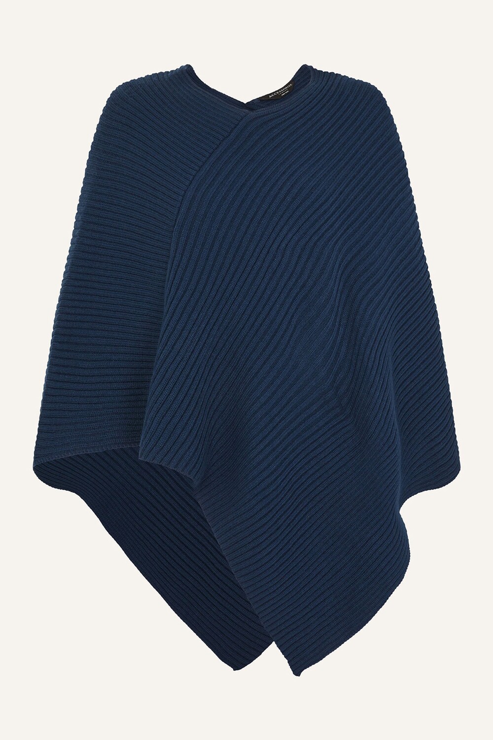 

Синее пончо в рубчик Accessorize, синий