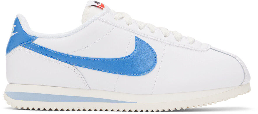 

Бело-синие кроссовки Nike Cortez, Синий