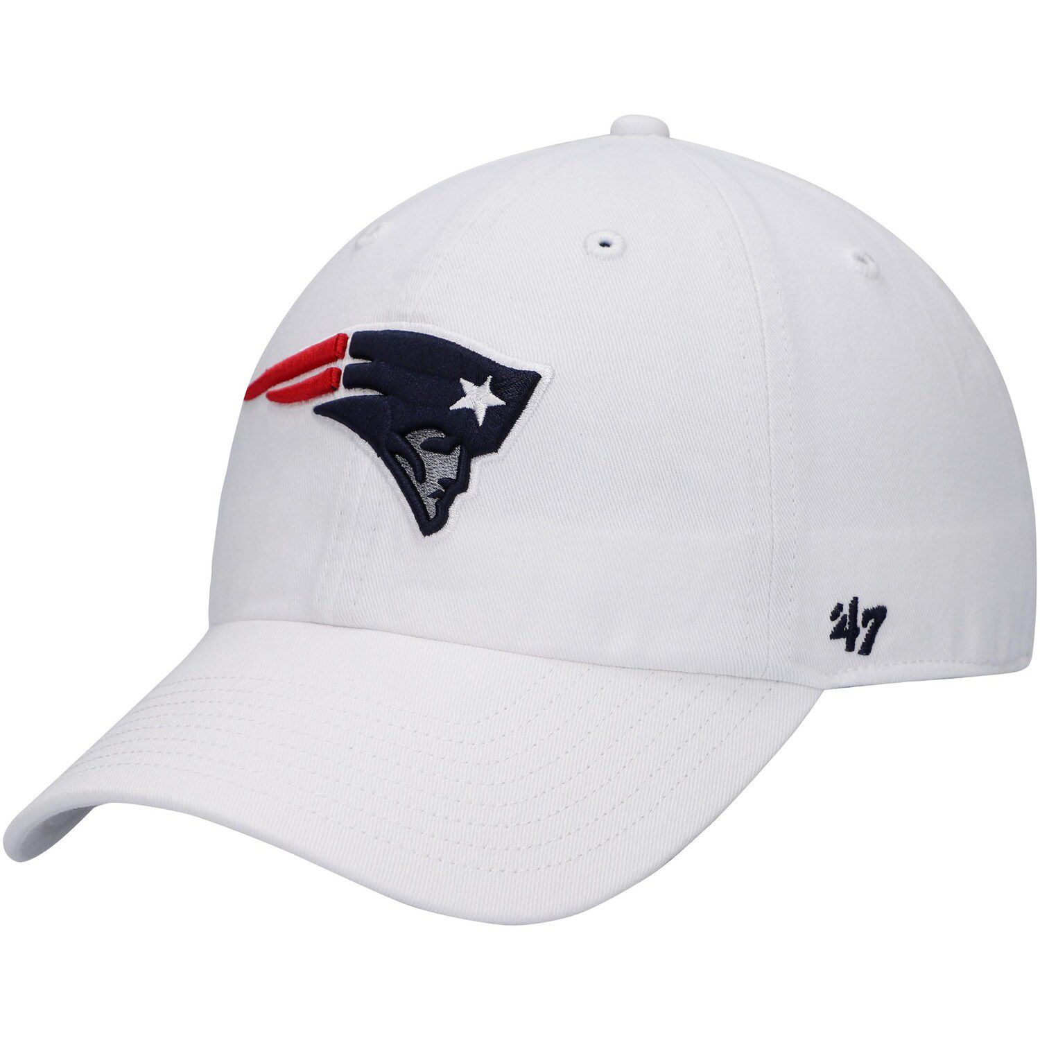 Мужская белая регулируемая кепка New England Patriots '47