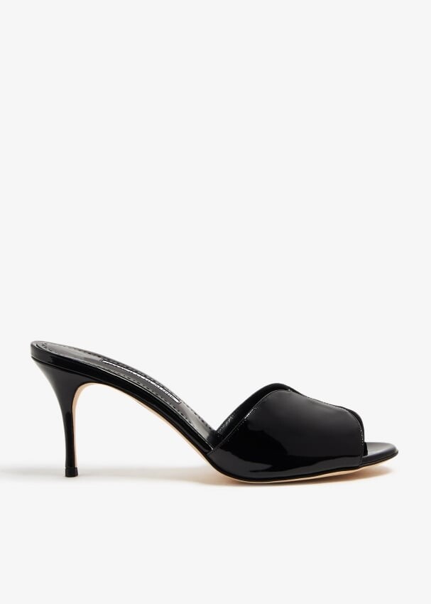 

Мюли Manolo Blahnik Houramu Patent, черный