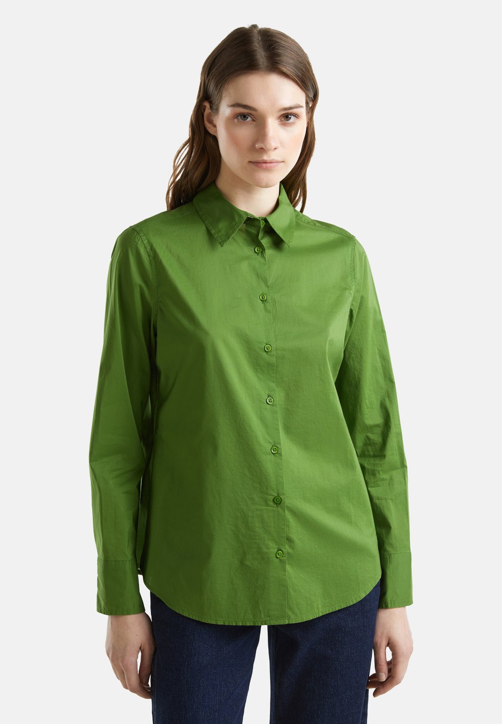 цена Блузка-рубашка United Colors of Benetton, цвет green
