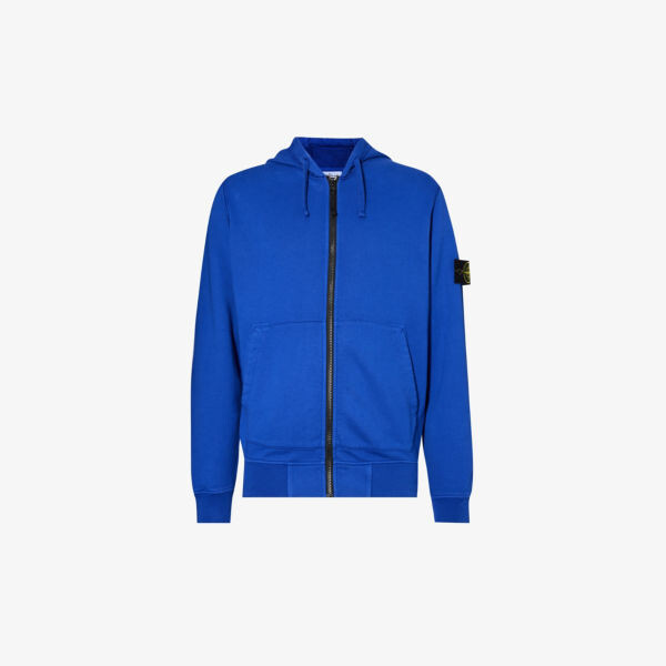

Толстовка прямого кроя из хлопкового джерси с логотипом Stone Island, синий