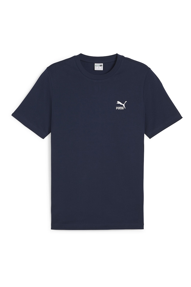 Классическая хлопковая футболка с овальным вырезом Puma, синий