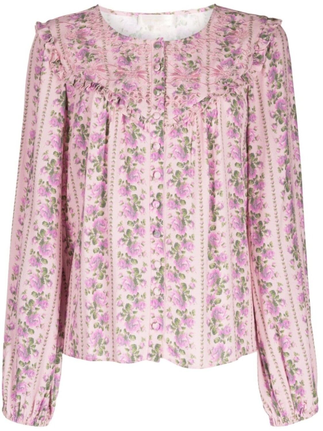 

LoveShackFancy блузка Sanderson с цветочным принтом, розовый