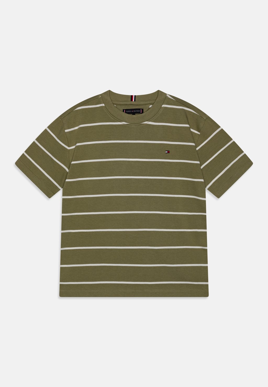 

Футболка с принтом STRIPE TEE Tommy Hilfiger, цвет faded olive base/white