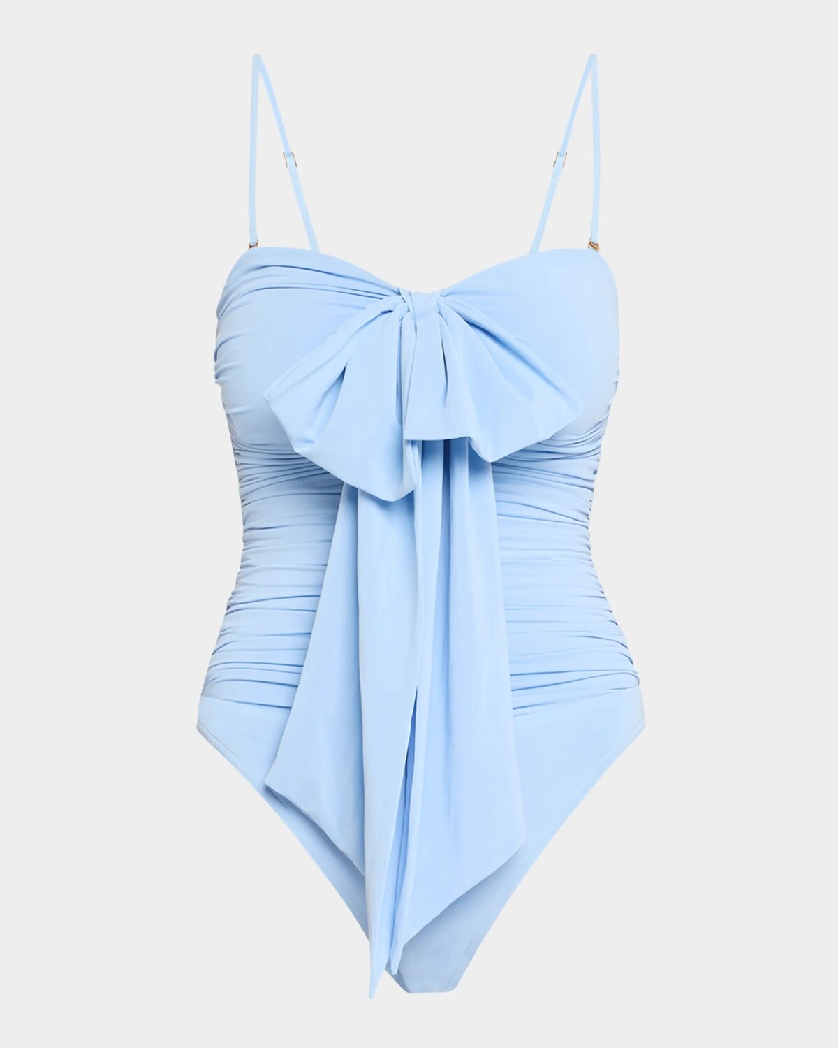 

Цельный купальник акации с драпировкой и бантом Zimmermann, цвет Pale Blue