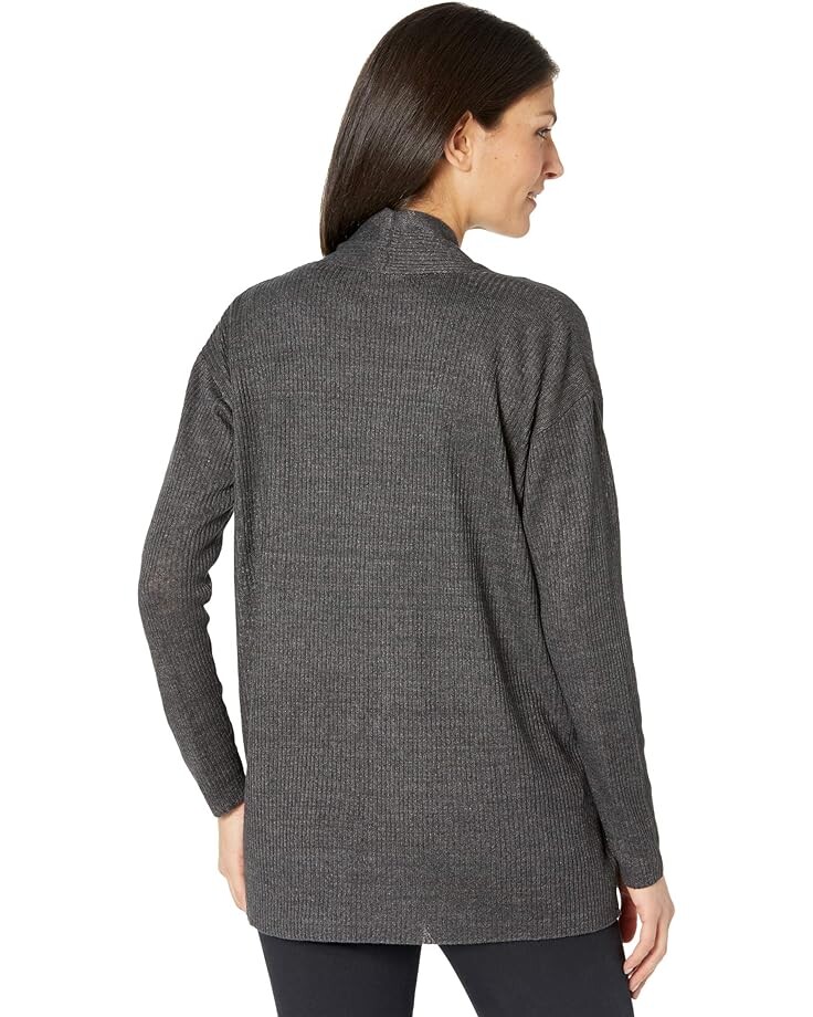 

Свитер Eileen Fisher Organic Linen Delave High Collar Cardigan, цвет Slate