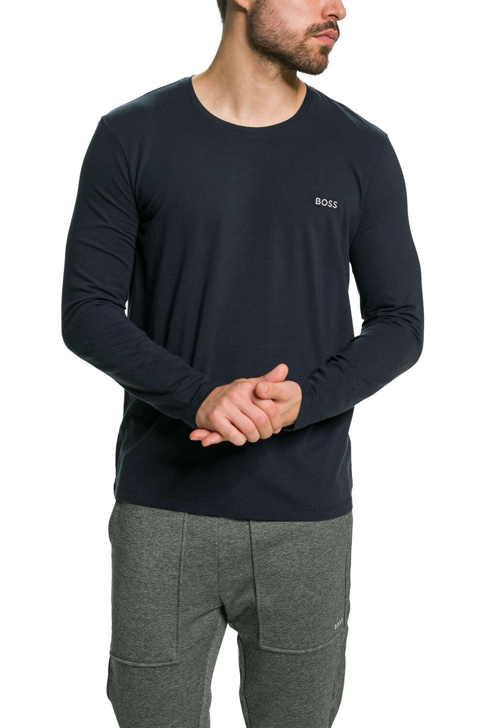 

Лонгслив темно-синий Hugo Boss
