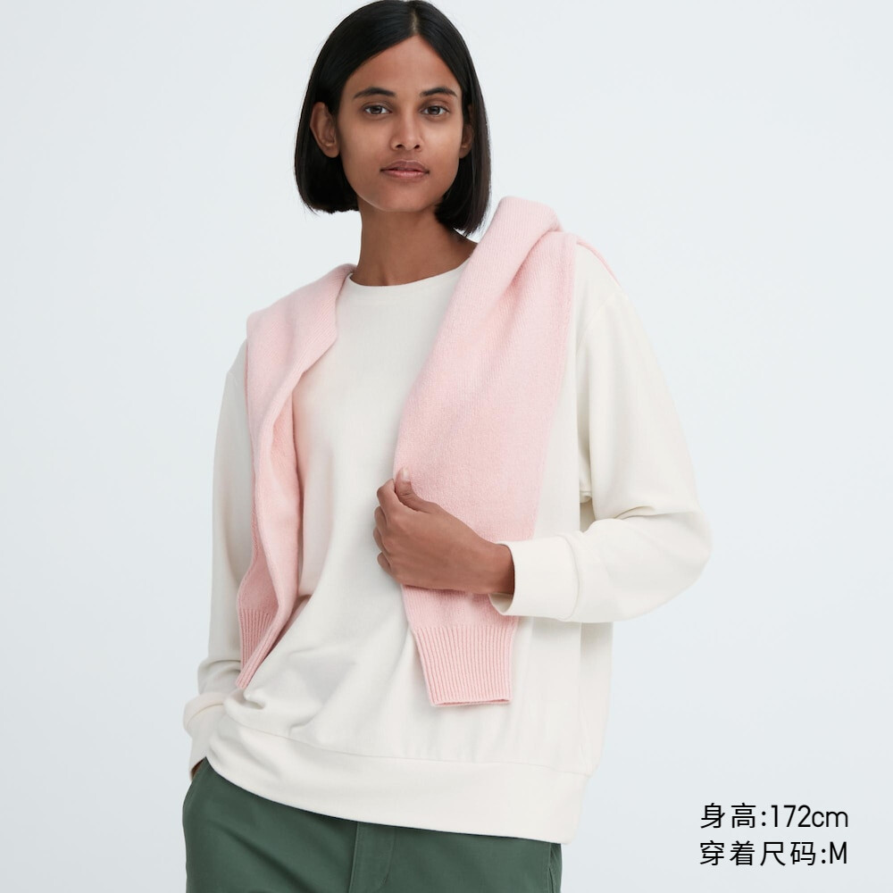 

Женская футболка Uniqlo из флиса, молочно-белый