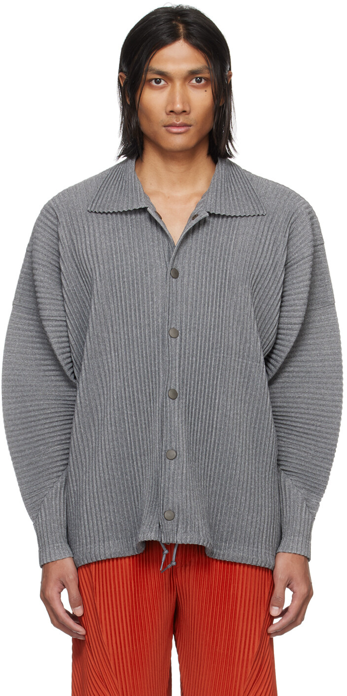 

Серая куртка со складками Heather Homme Plisse Issey Miyake