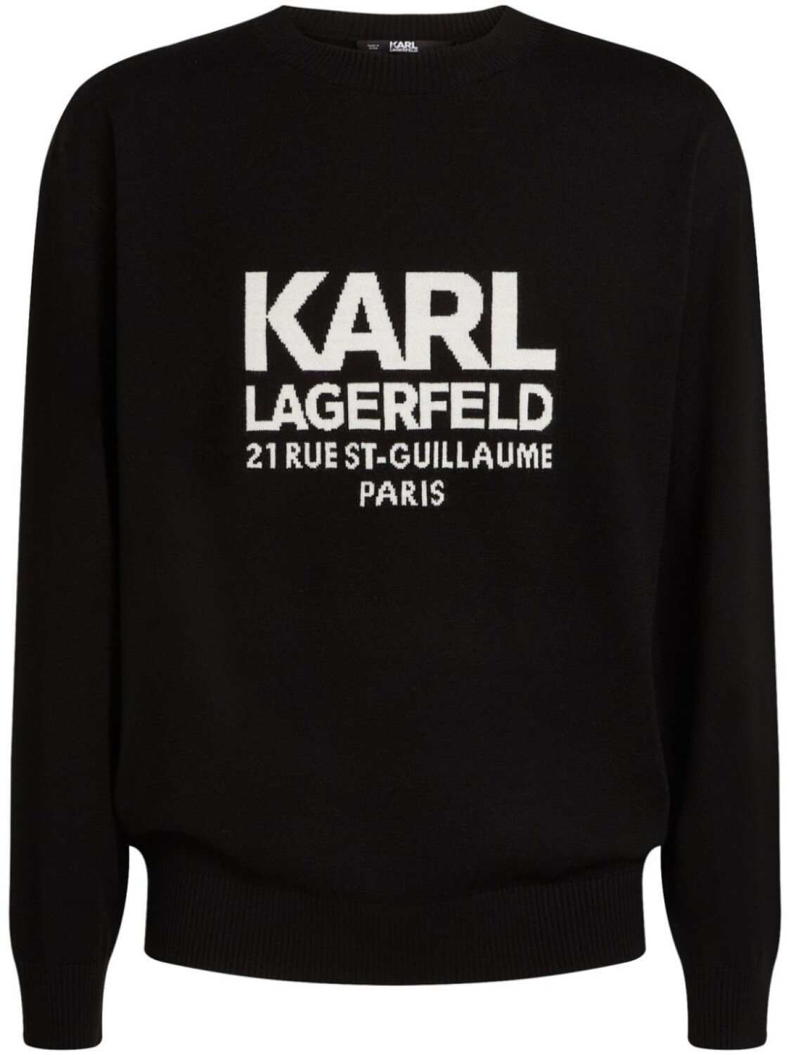 

Karl Lagerfeld шерстяной джемпер Rue St-Guillaume вязки интарсия, черный