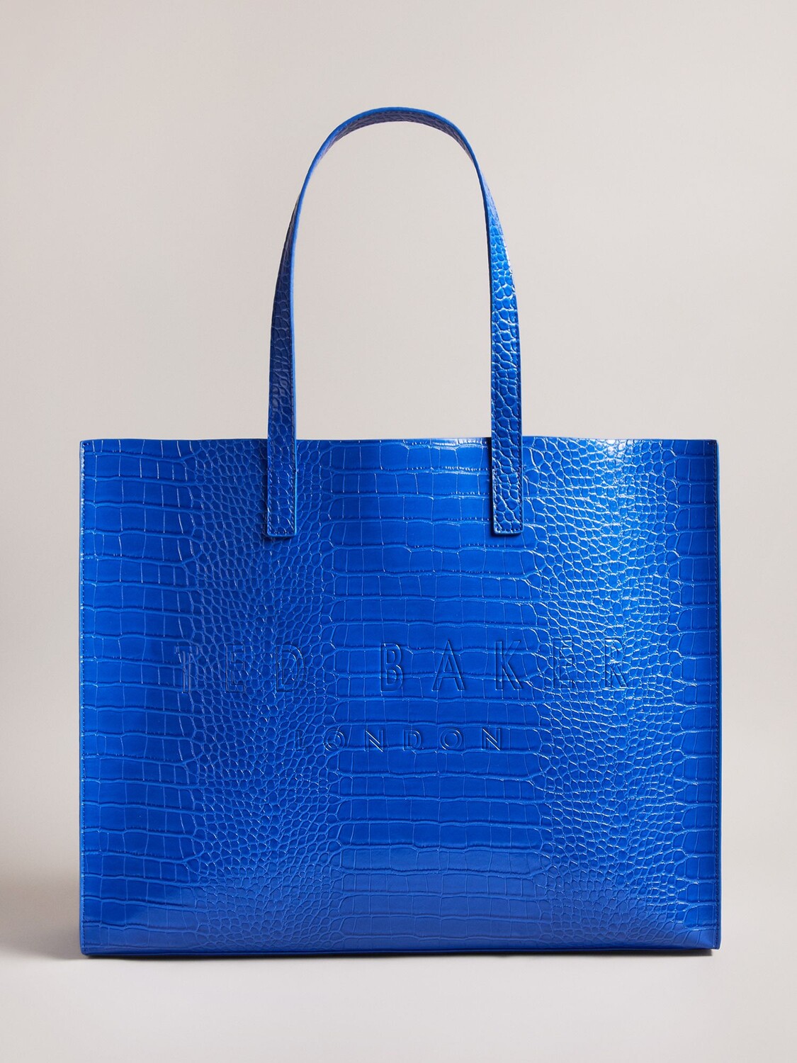 

Большая сумка-шоппер Allicon Croc Icon Ted Baker, ярко-голубой