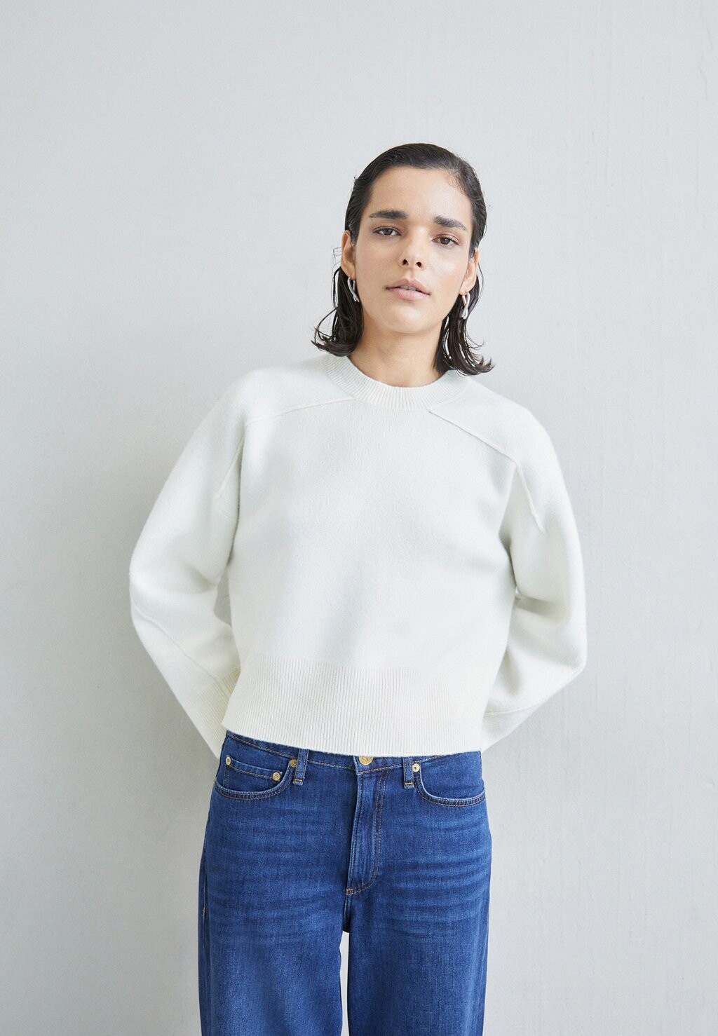 

Свитшот rag & bone BRIDGET CREW, слоновая кость