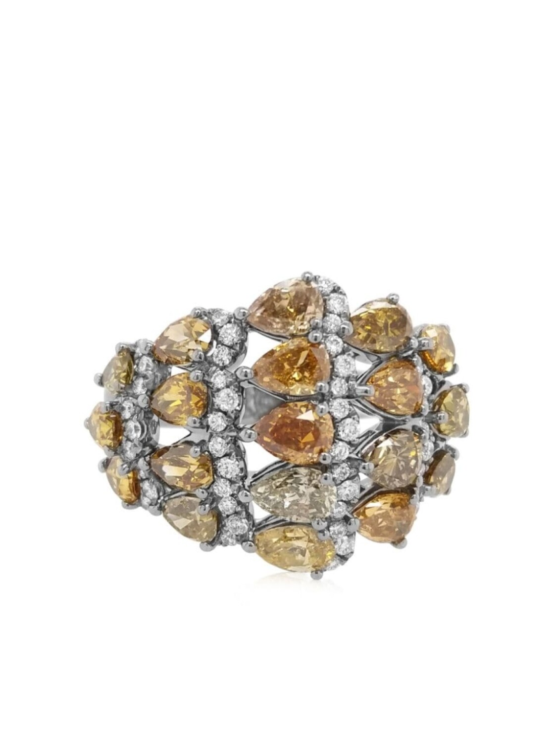 

Коктейльное кольцо из белого золота с бриллиантами HYT Jewelry, коричневый