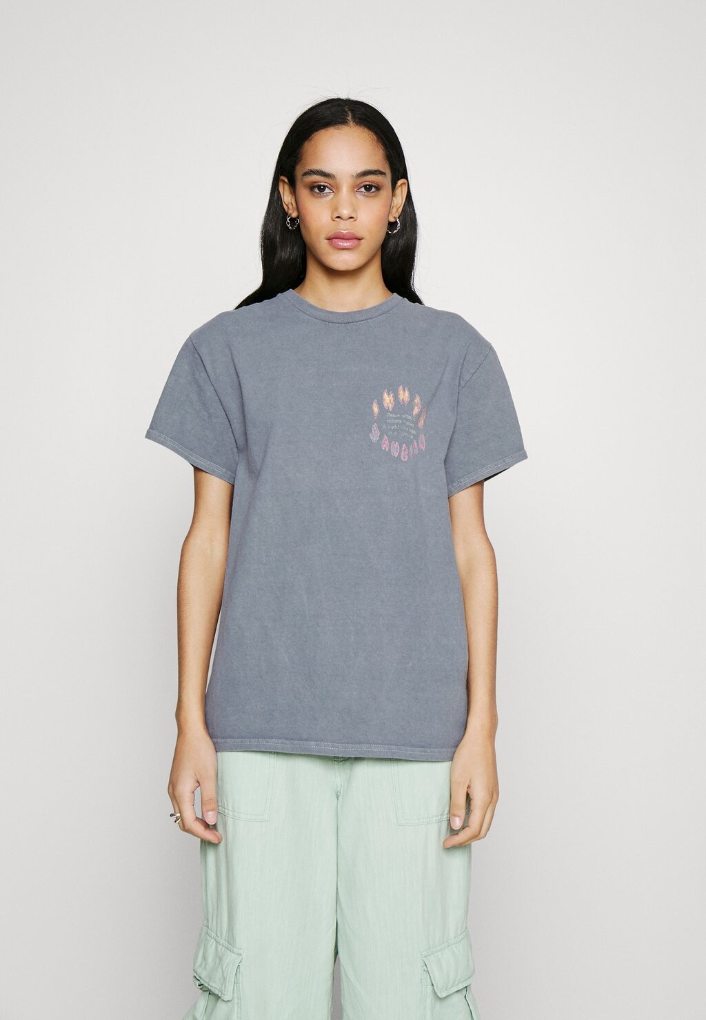 

Футболка с принтом BDG Urban Outfitters, Серый