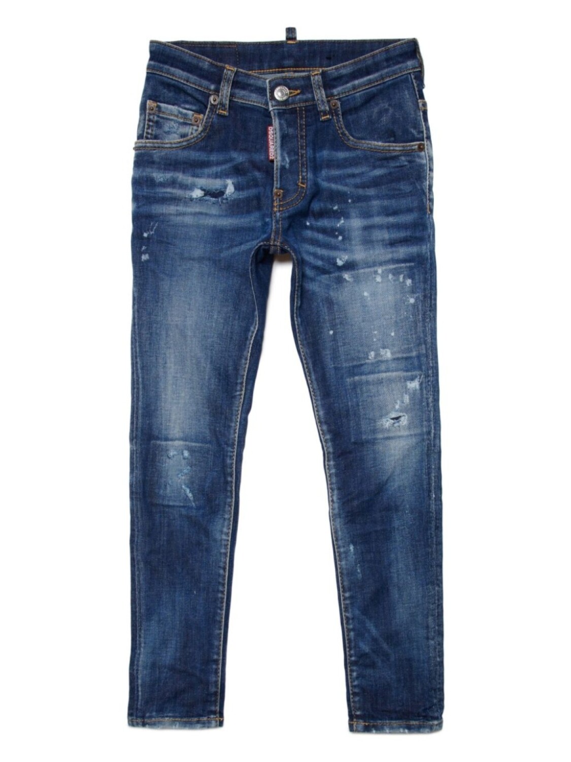 

Dsquared2 зауженные джинсы с прорезями, синий