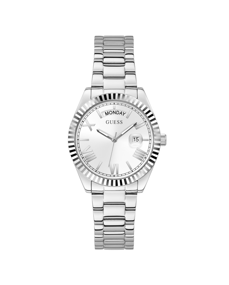 Женские часы Luna GW0308L1 со стальным и серебряным ремешком Guess, серебро