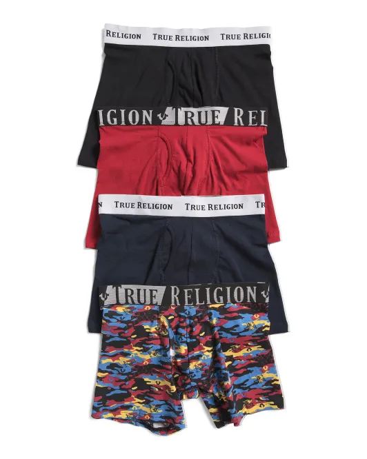 

4 шт. эластичные боксеры True Religion, красный