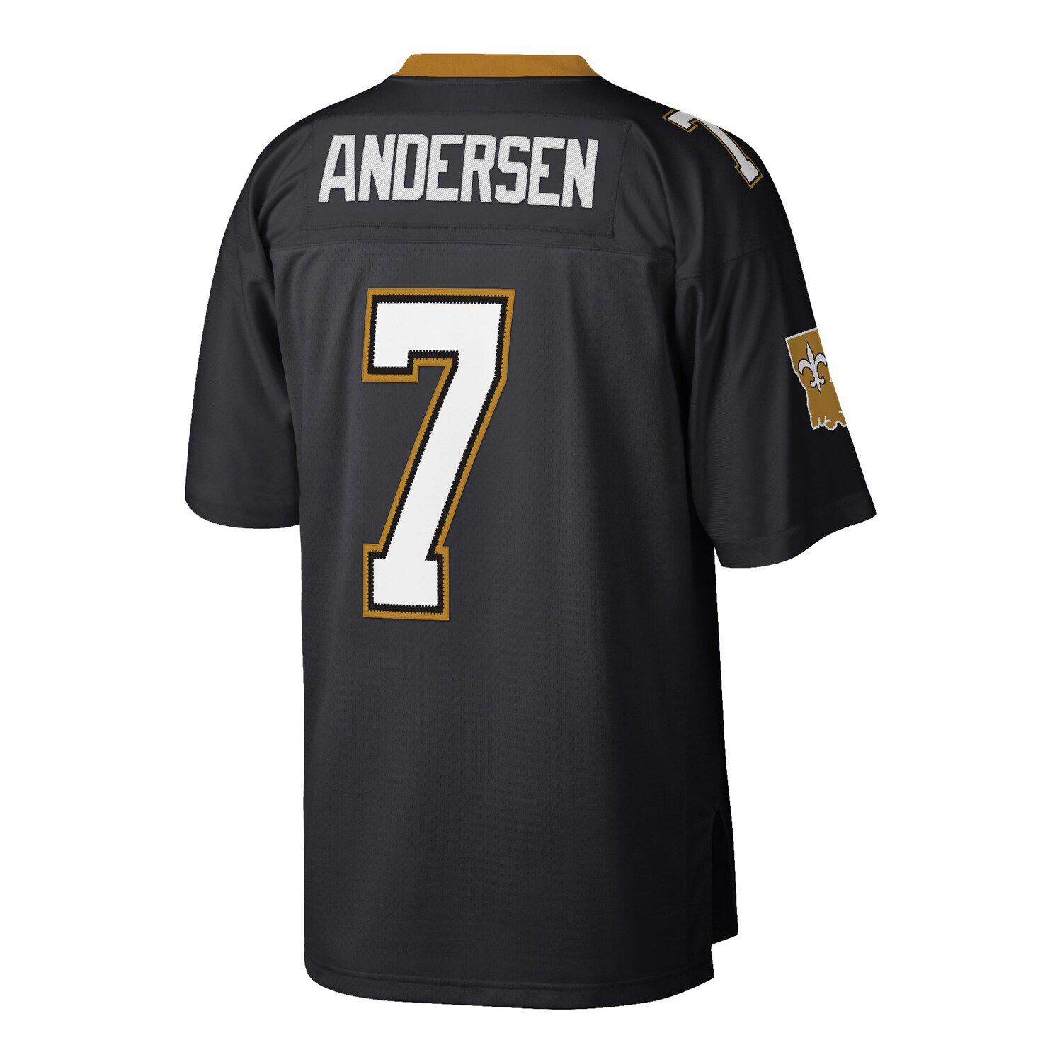 

Мужская черная футболка Mitchell & Ness Morten Andersen New Orleans Saints Retired Player Legacy, реплика, Черный