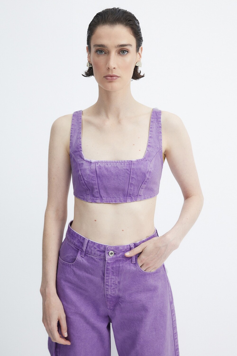 

Бюстье Trendyol Zeynep джинсовое, фиолетовый