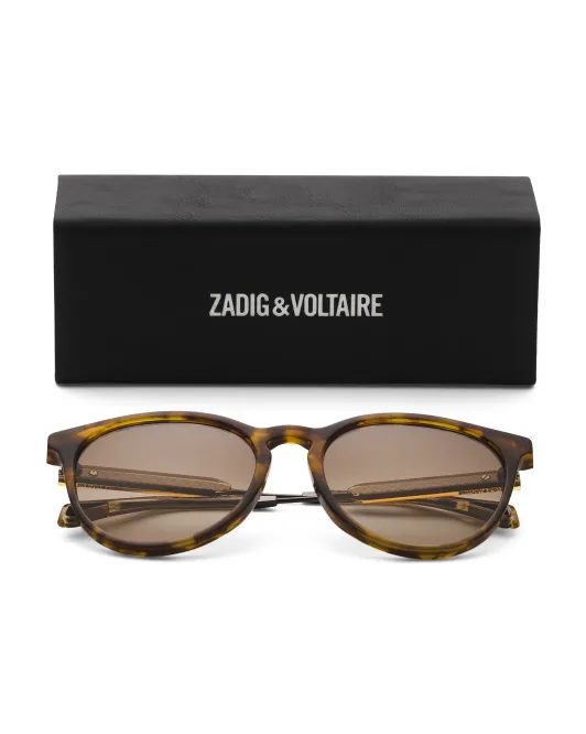 

Круглые солнцезащитные очки 54 мм Zadig & Voltaire, цвет Havana