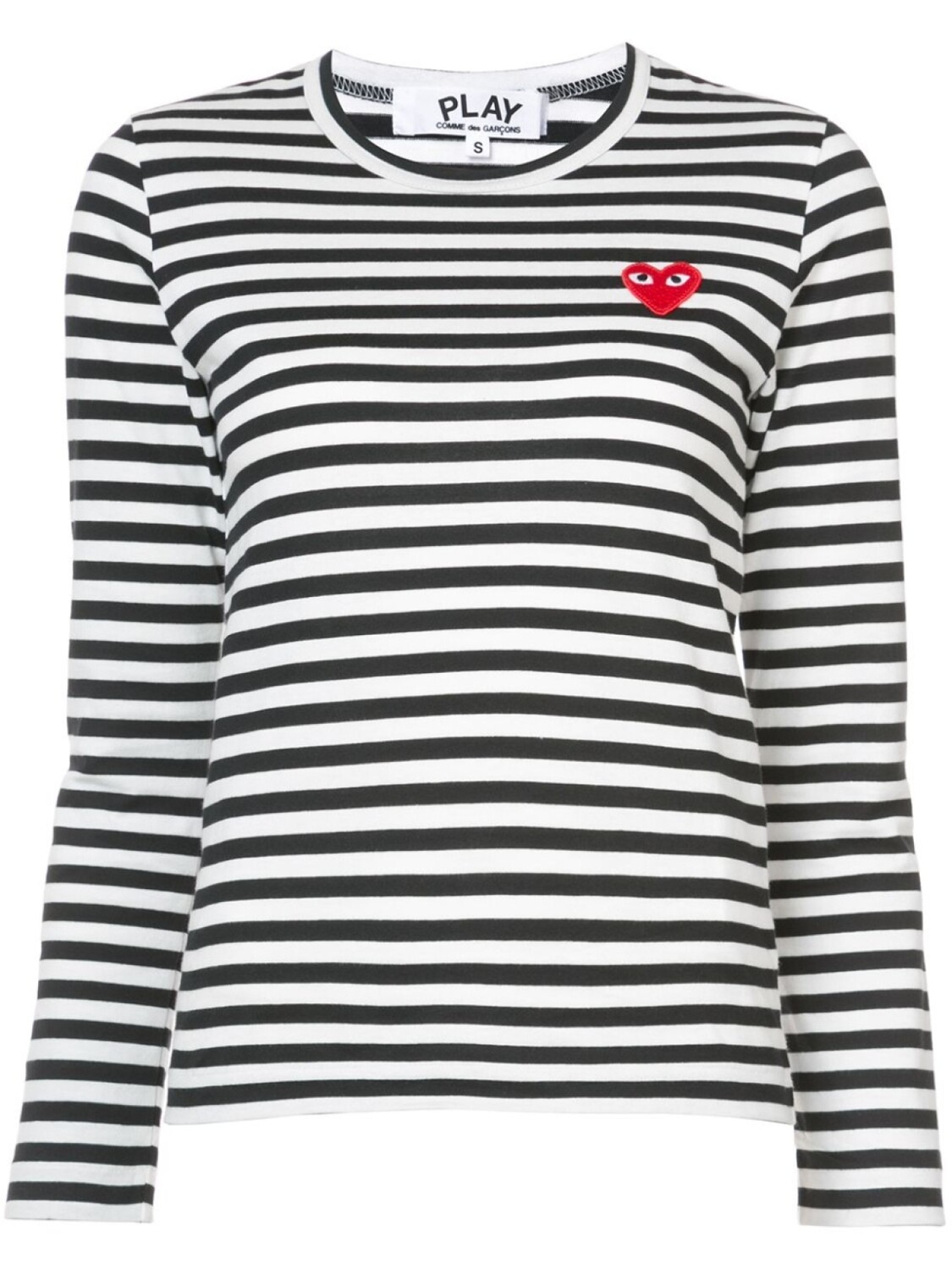 

Полосатая футболка с длинными рукавами Comme Des Garçons Play, черный