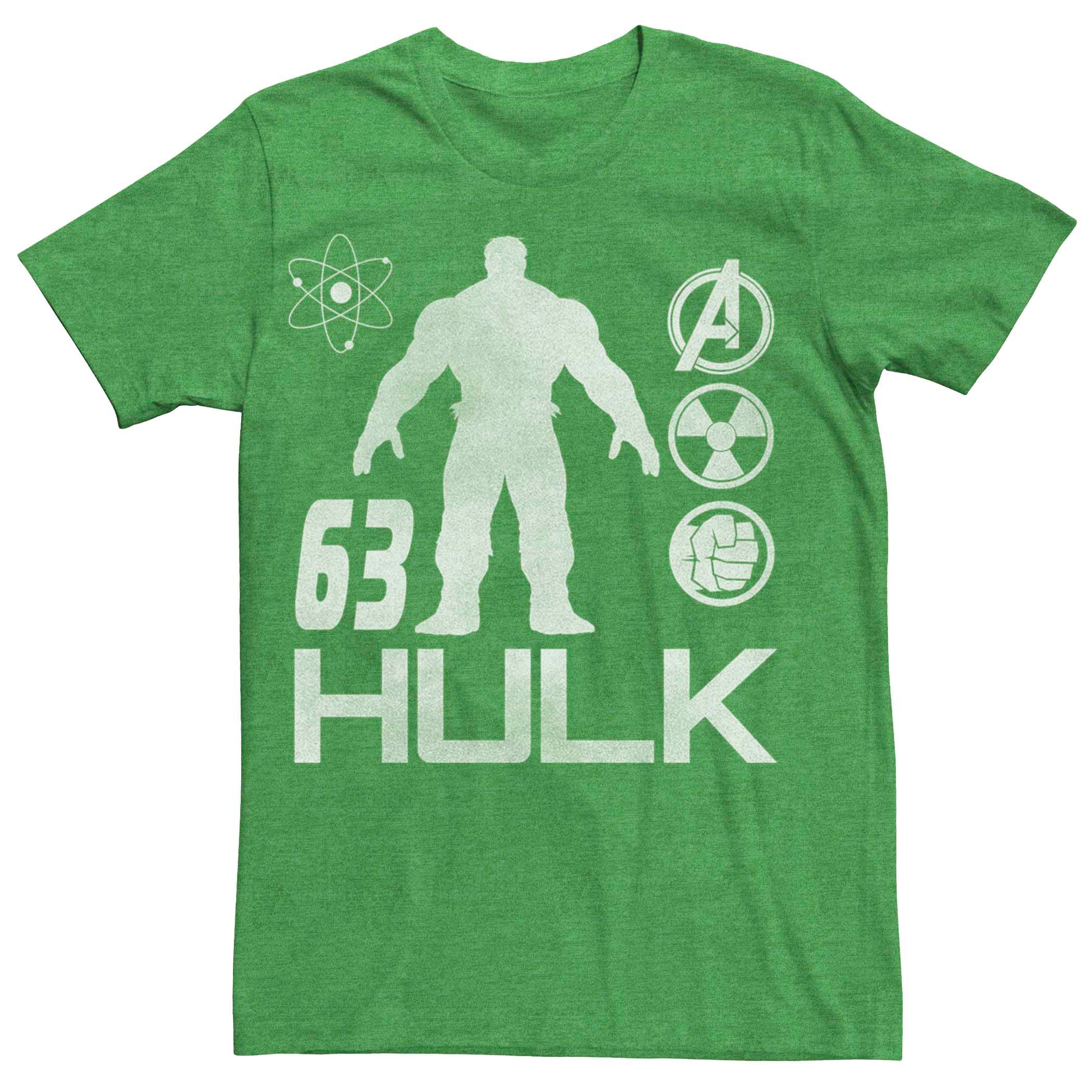 Мужская футболка с изображением научного символа силуэта Халка Marvel Licensed Character