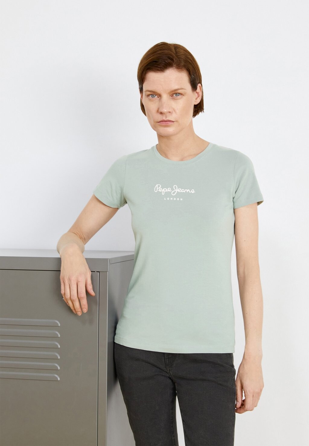 

Футболка с принтом New Virginia Pepe Jeans, цвет hydro green