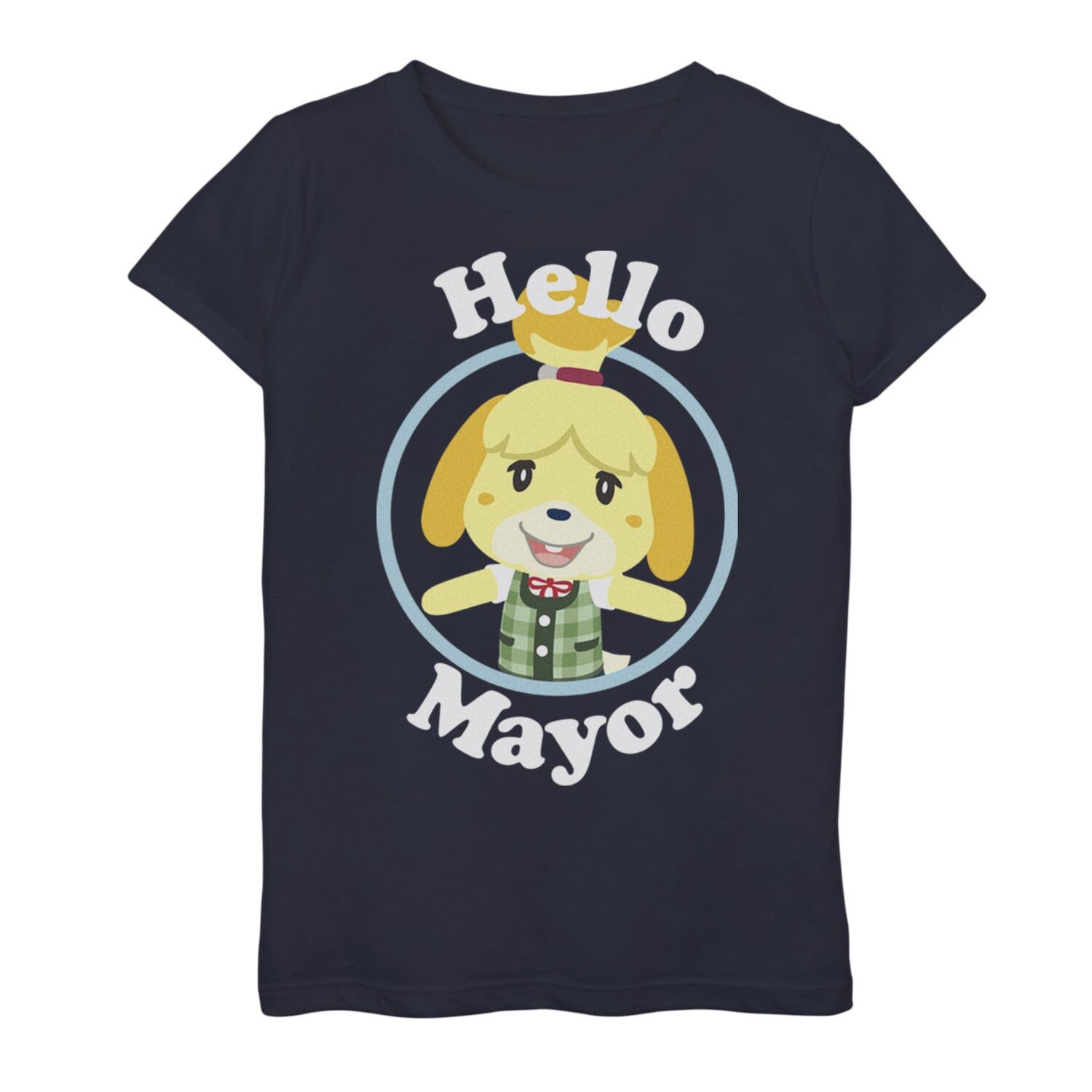 

Футболка с рисунком Nintendo Animal Crossing Isabelle Hello Mayor для девочек 7–16 лет Licensed Character