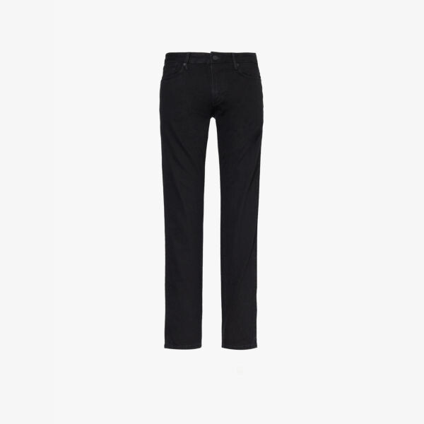 

Джинсы Slim-Fit прямого кроя с низкой посадкой из эластичного денима Emporio Armani, черный
