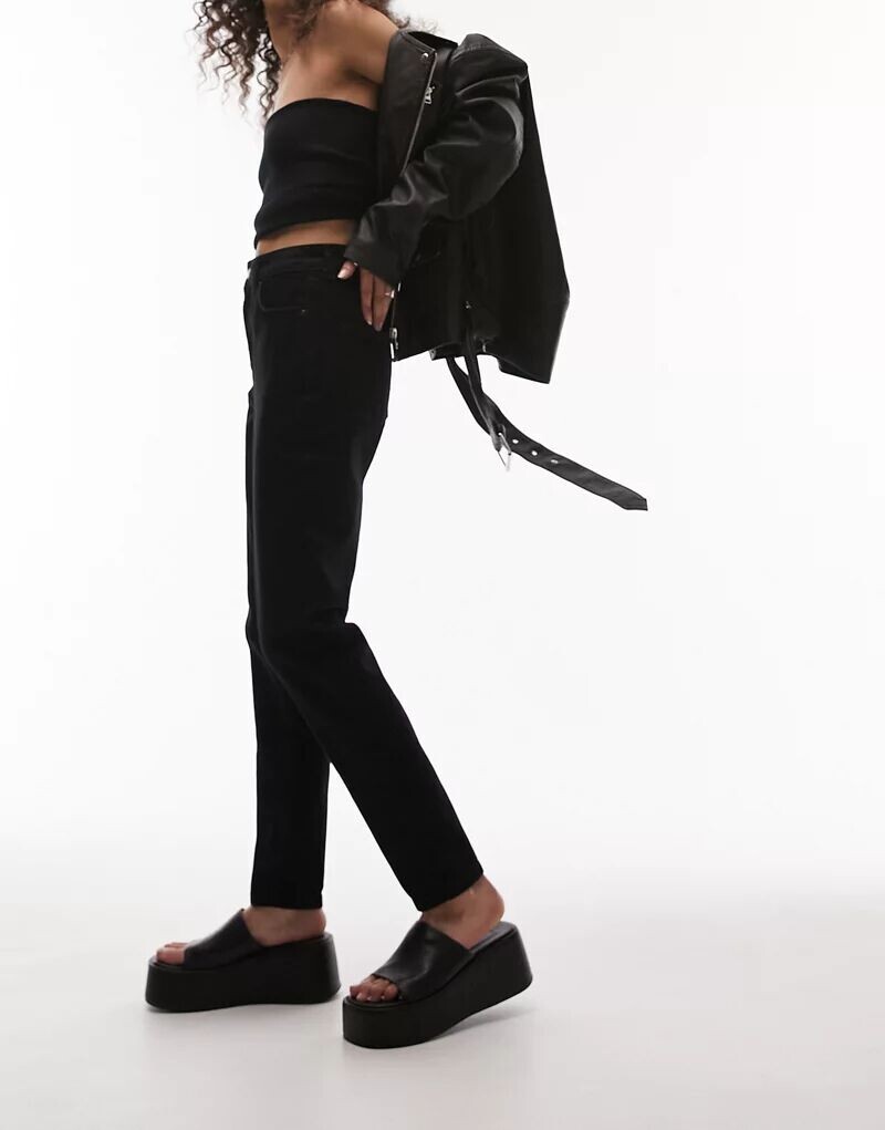

Черные удобные эластичные джинсы Topshop