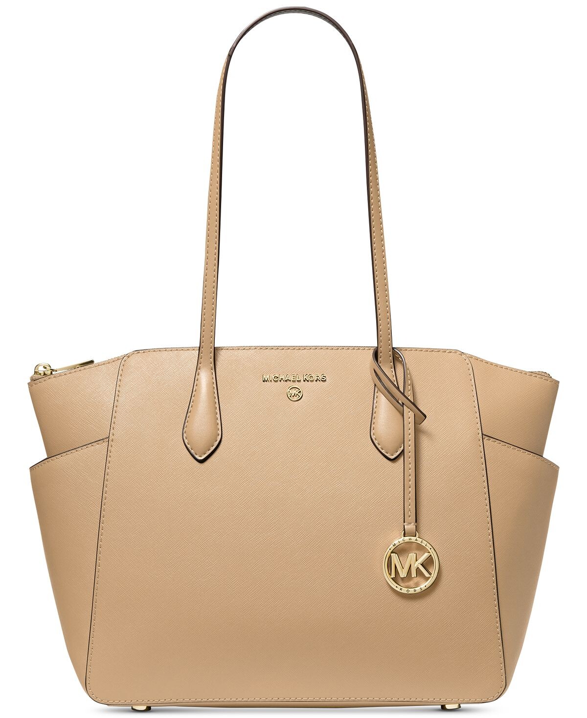 

Кожаная сумка-тоут среднего размера с молнией сверху Marilyn Michael Kors