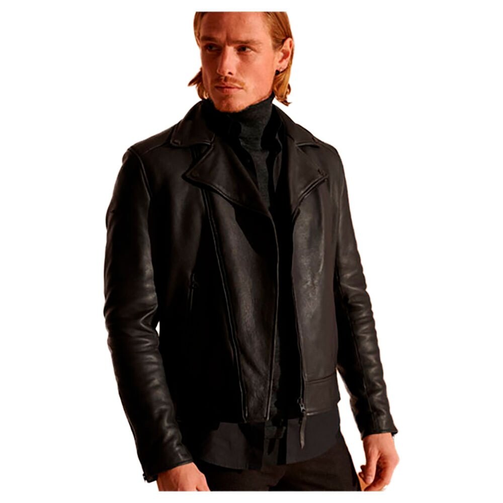 

Куртка Superdry Leather Biker, черный