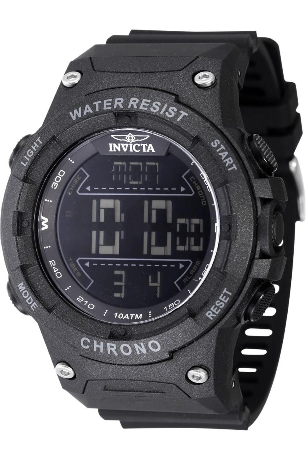 

Цифровые часы racing 47523 52 мм Invicta, черный